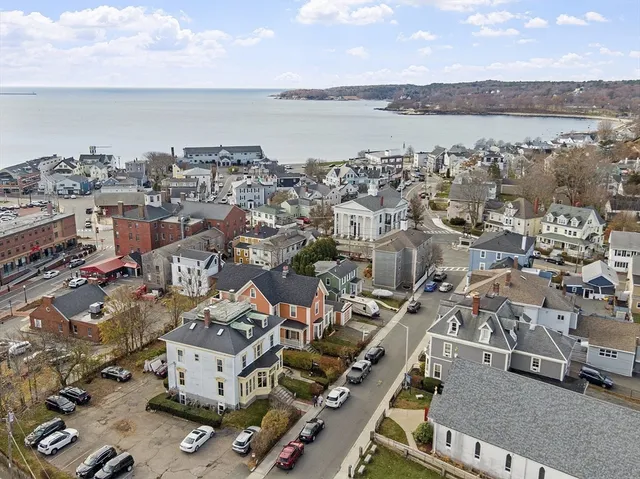 an aerial view of a city with lots of residential buildings