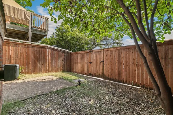 a backyard of a house