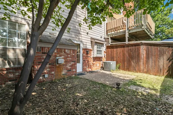 a backyard of a house