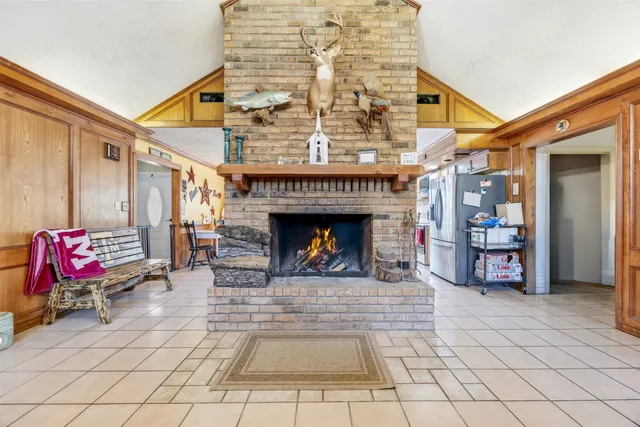 a view of entryway with a hall and front view of a building