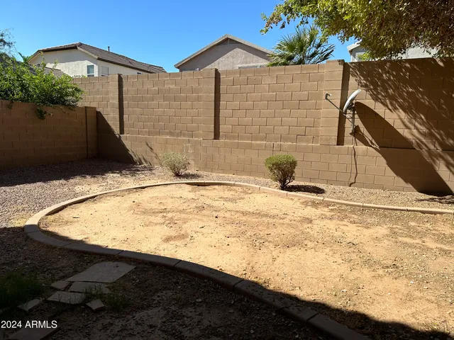a backyard of a house