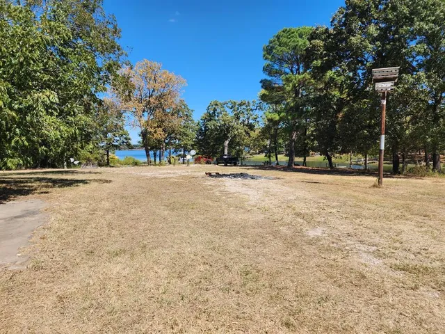a view of road with trees