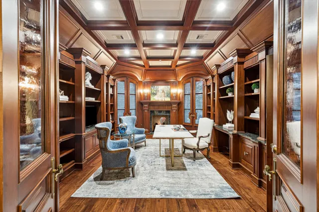 a view of entryway with wooden floor