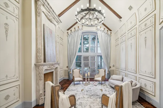 a view of a livingroom with furniture and window