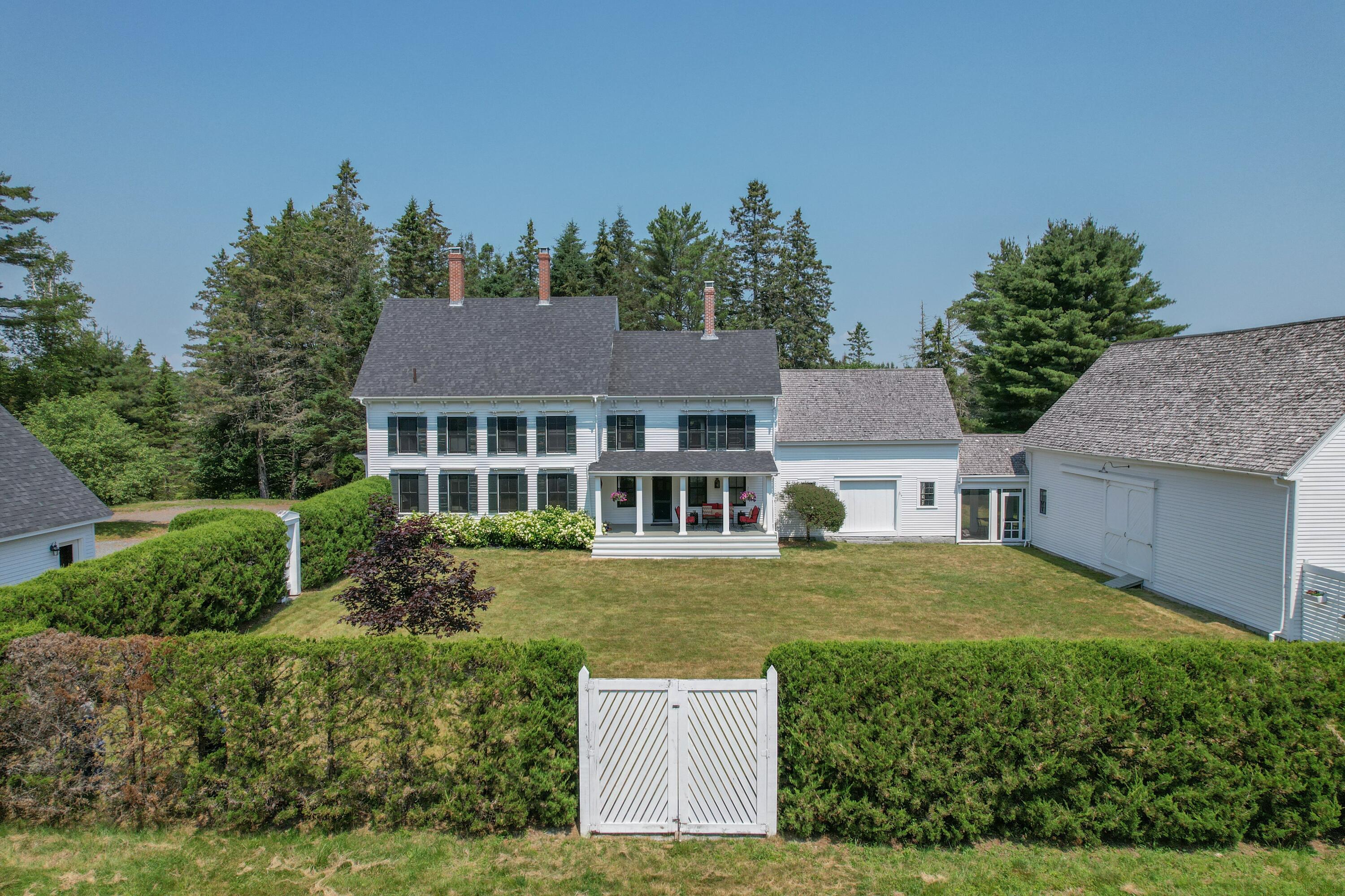 384 Point Road Hancock, ME 04640 - Photo 2 of 70 Enclosed courtyard, south side of house.