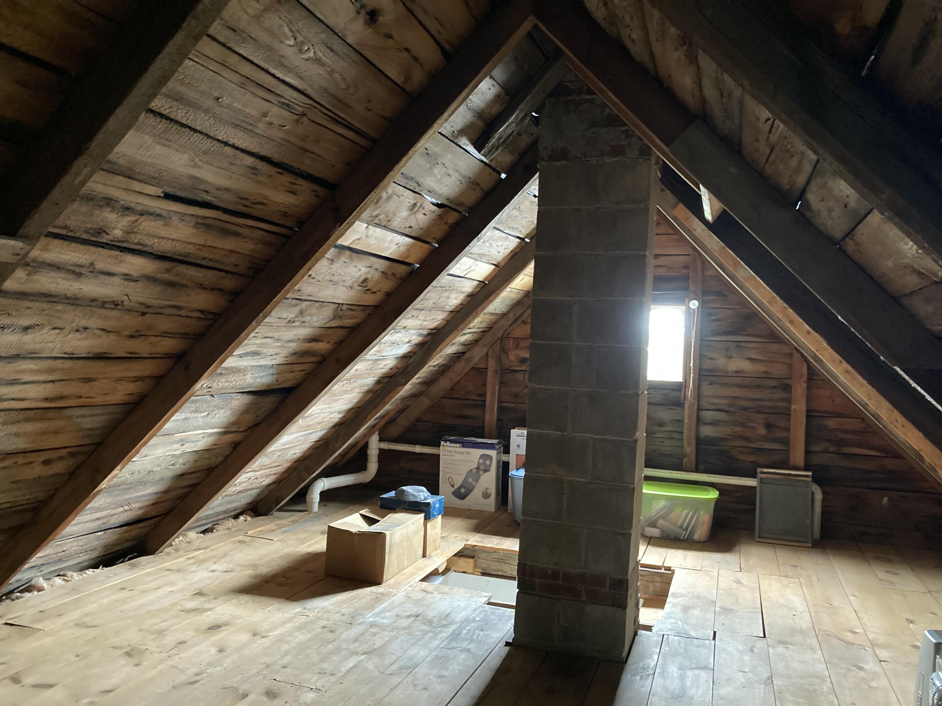 384 Point Road Hancock, ME 04640 - Photo 35 of 70 Attic running the length of the house.