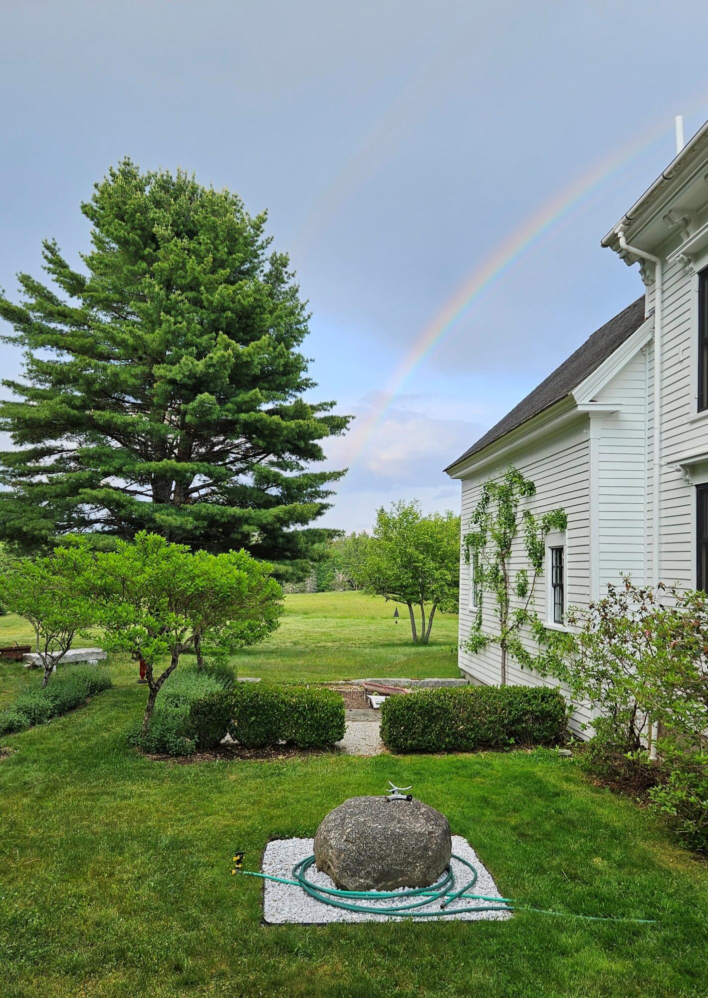 384 Point Road Hancock, ME 04640 - Photo 70 of 70 Rainbow over Studio & barn.