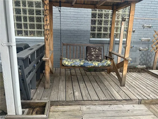 a view of outdoor space with seating area