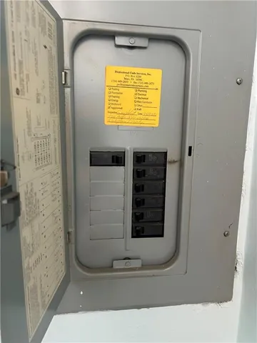a close view of water heater room