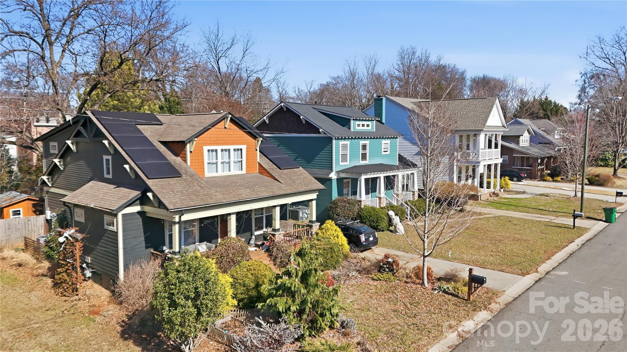 3309 Ritch Avenue Charlotte, NC 28206 - Photo 24 of 25 a front view of a house with large trees