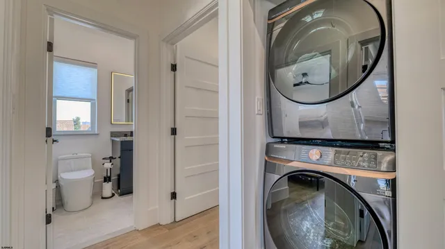 a bedroom with a bed and a view of bathroom