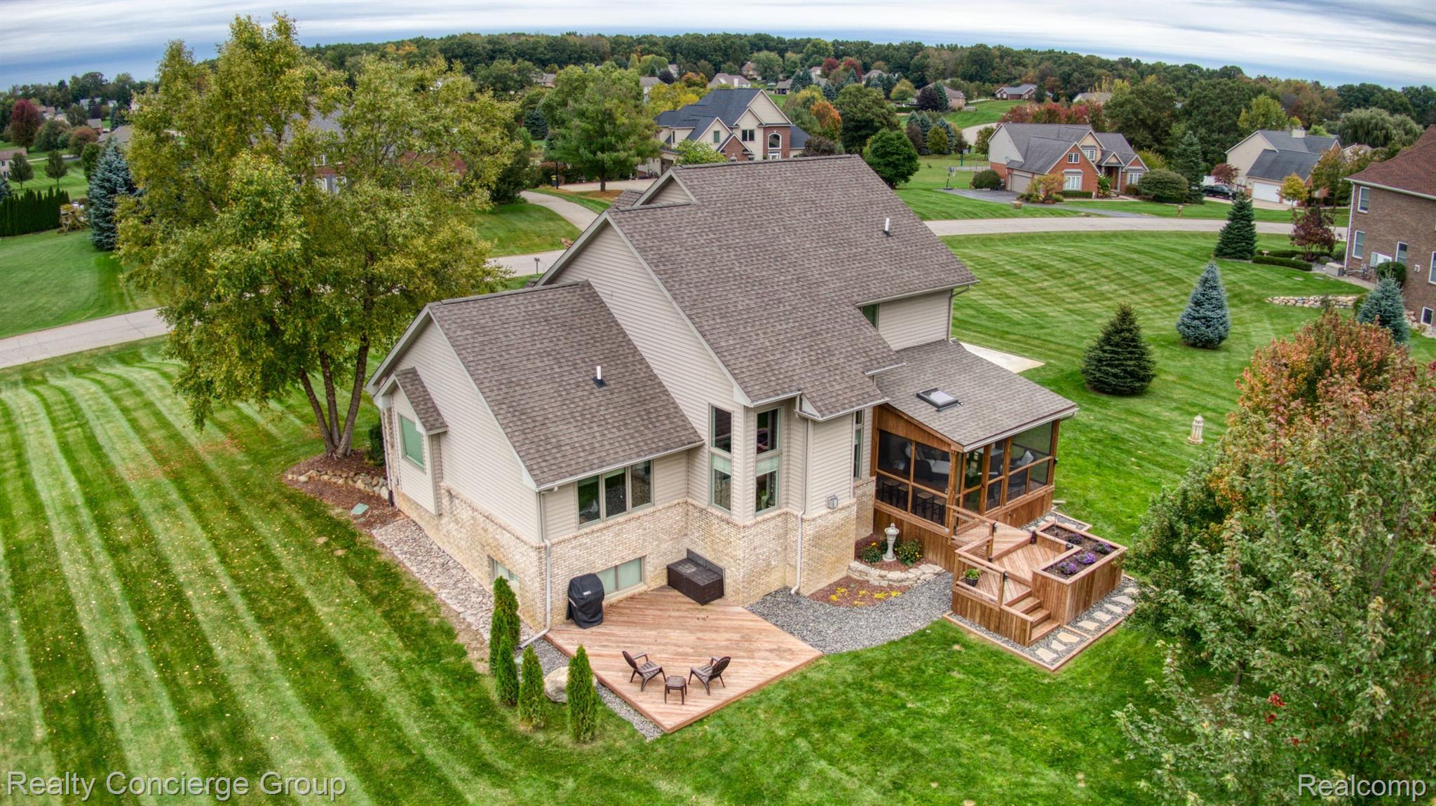 1172 Thorn Ridge Drive Howell, MI 48843 - Photo 62 of 71 Aerial view of home & back of property