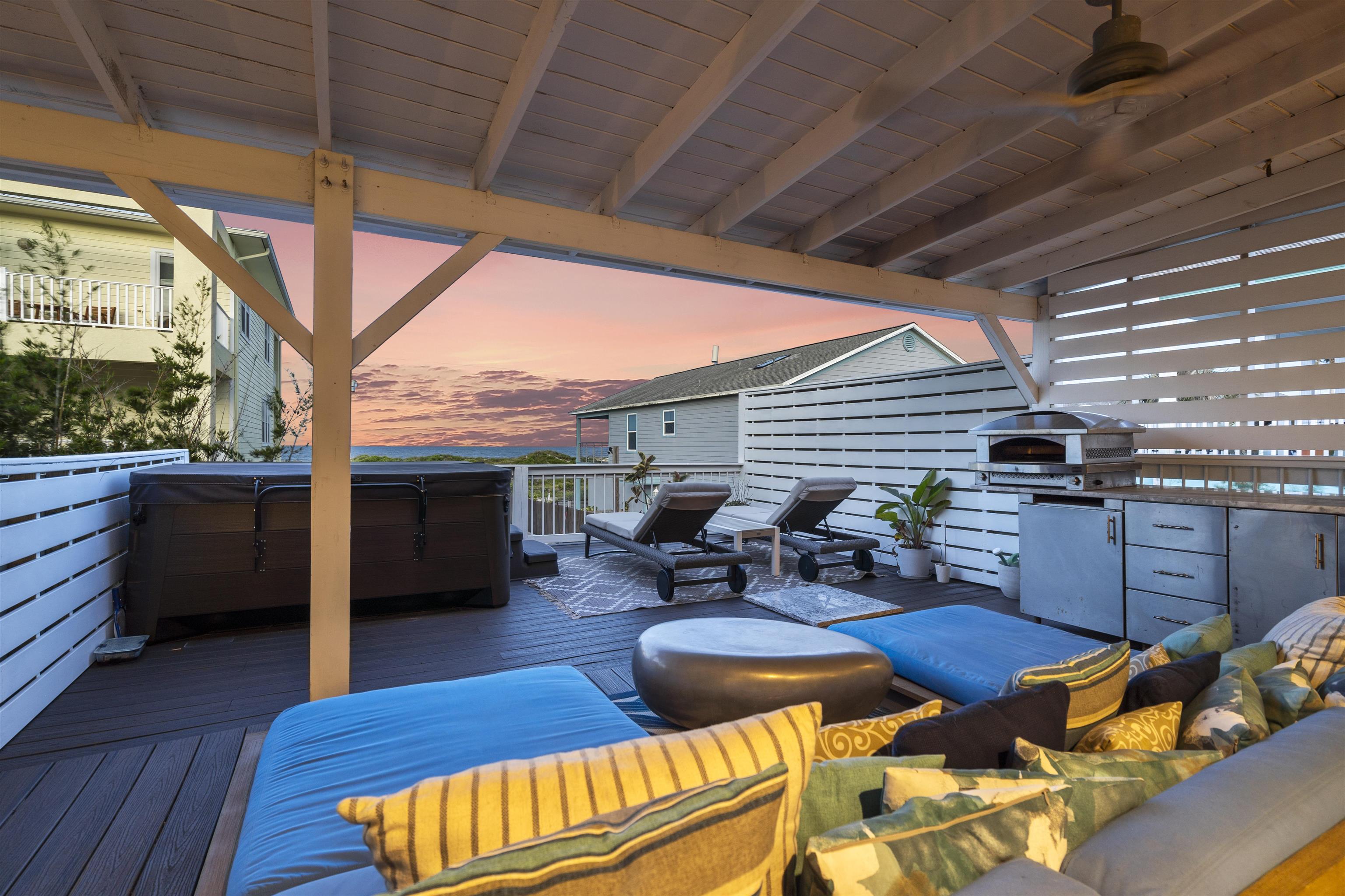 5730 Rudolph Avenue St. Augustine, FL 32080 - Photo 31 of 72 a backyard of a house with outdoor seating