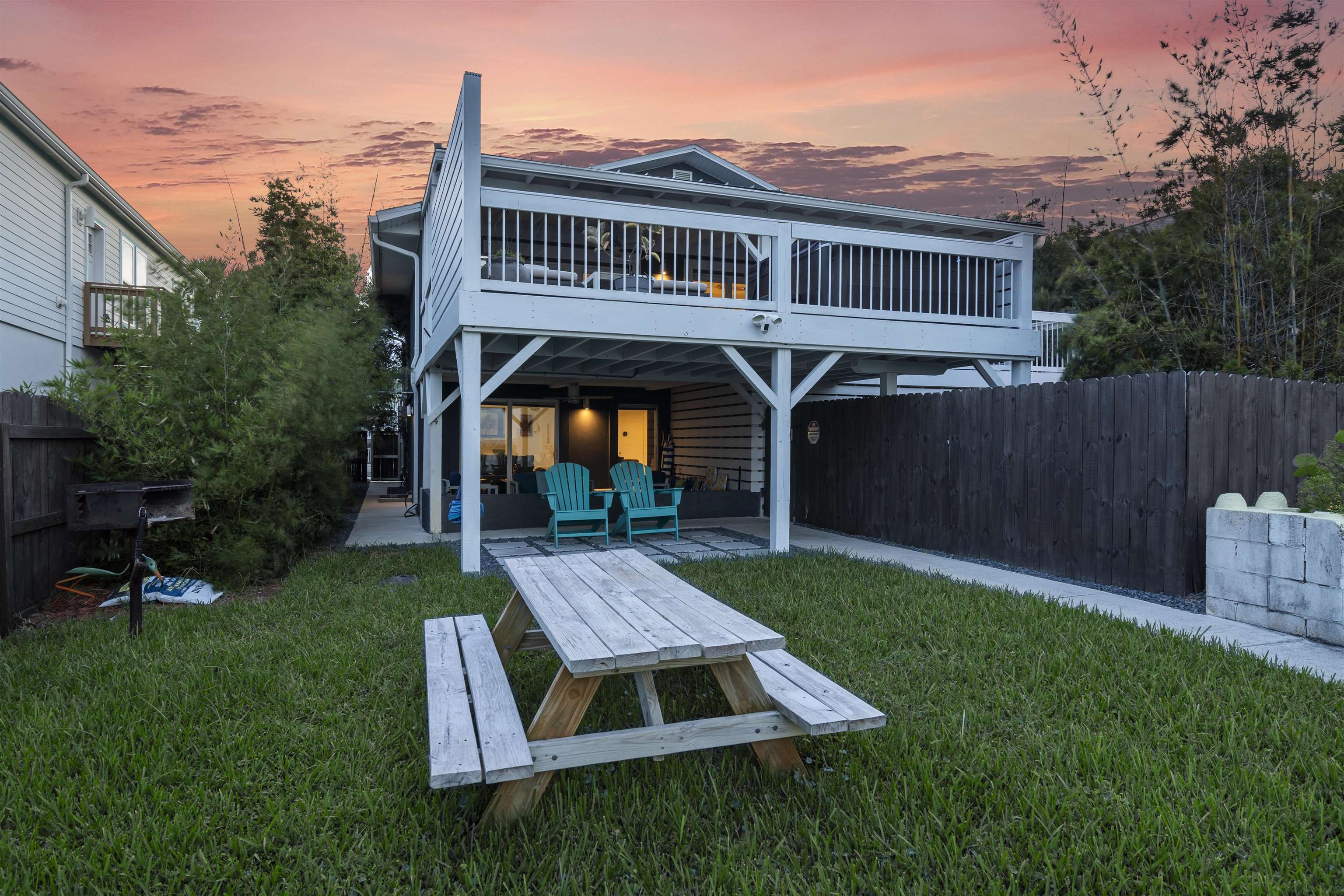 5730 Rudolph Avenue St. Augustine, FL 32080 - Photo 54 of 72 a view of backyard with a patio and a garden