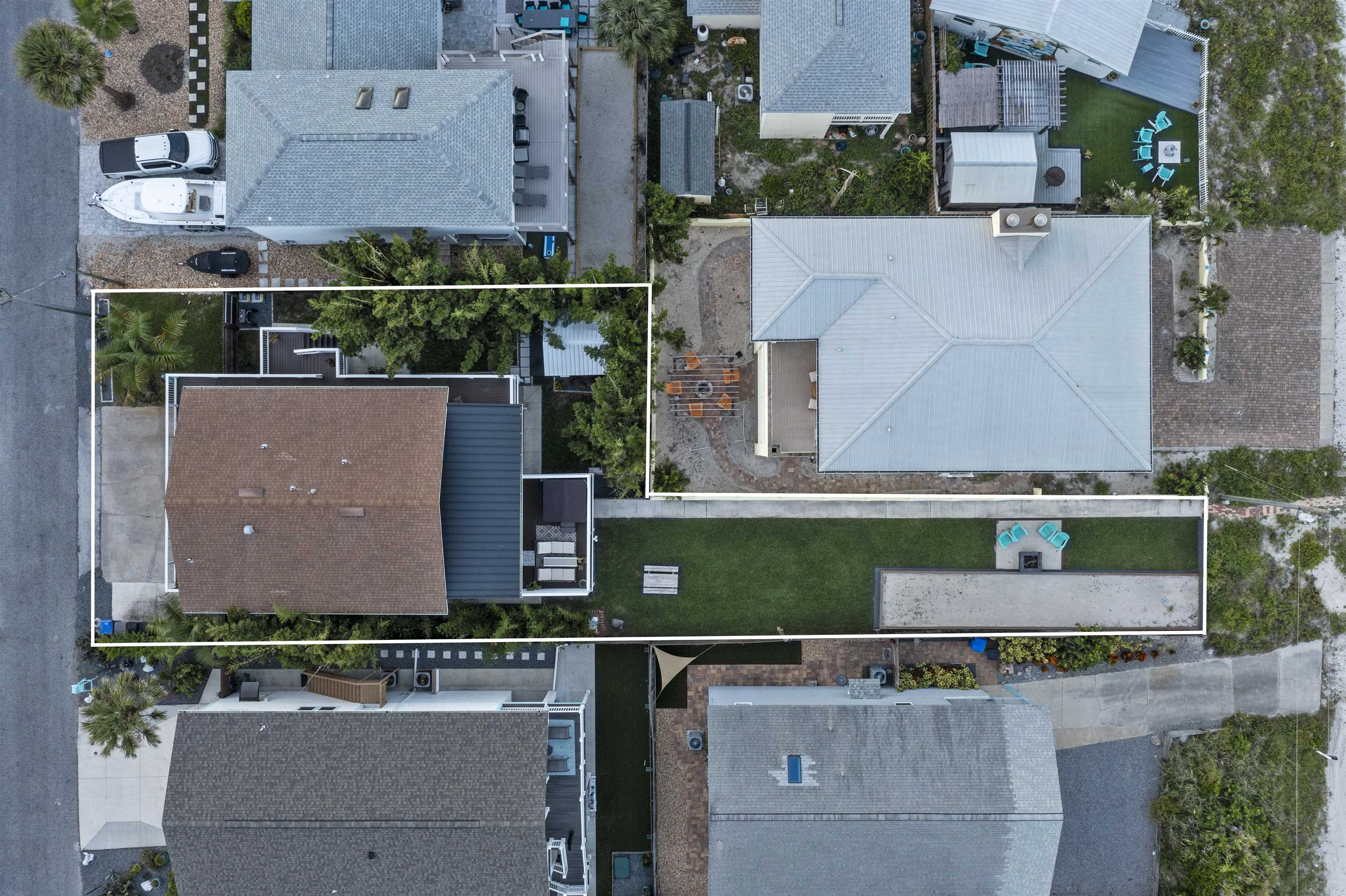 5730 Rudolph Avenue St. Augustine, FL 32080 - Photo 63 of 72 an aerial view of a house with a garden