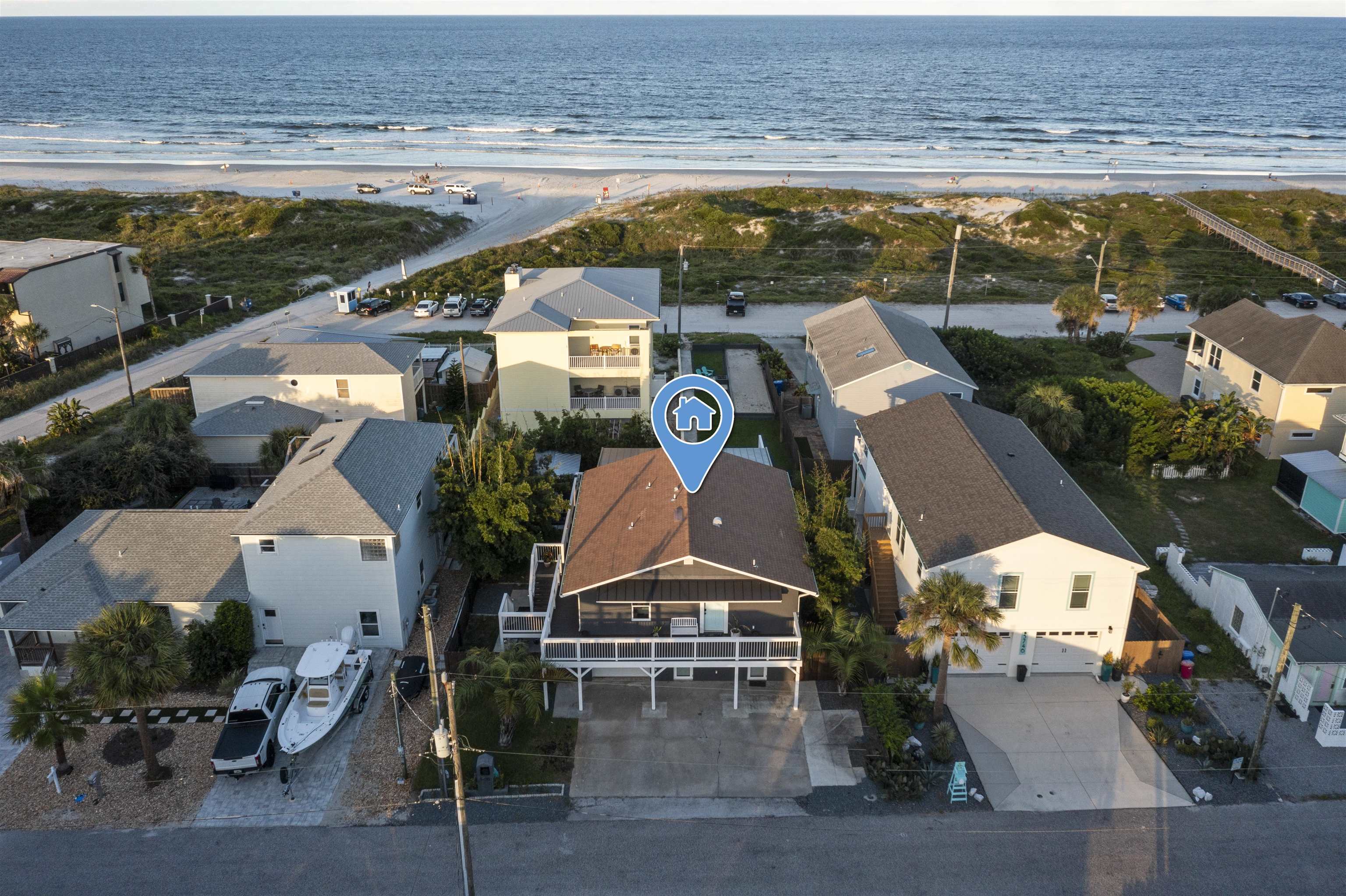 5730 Rudolph Avenue St. Augustine, FL 32080 - Photo 65 of 72 an aerial view of residential houses with outdoor space and ocean view