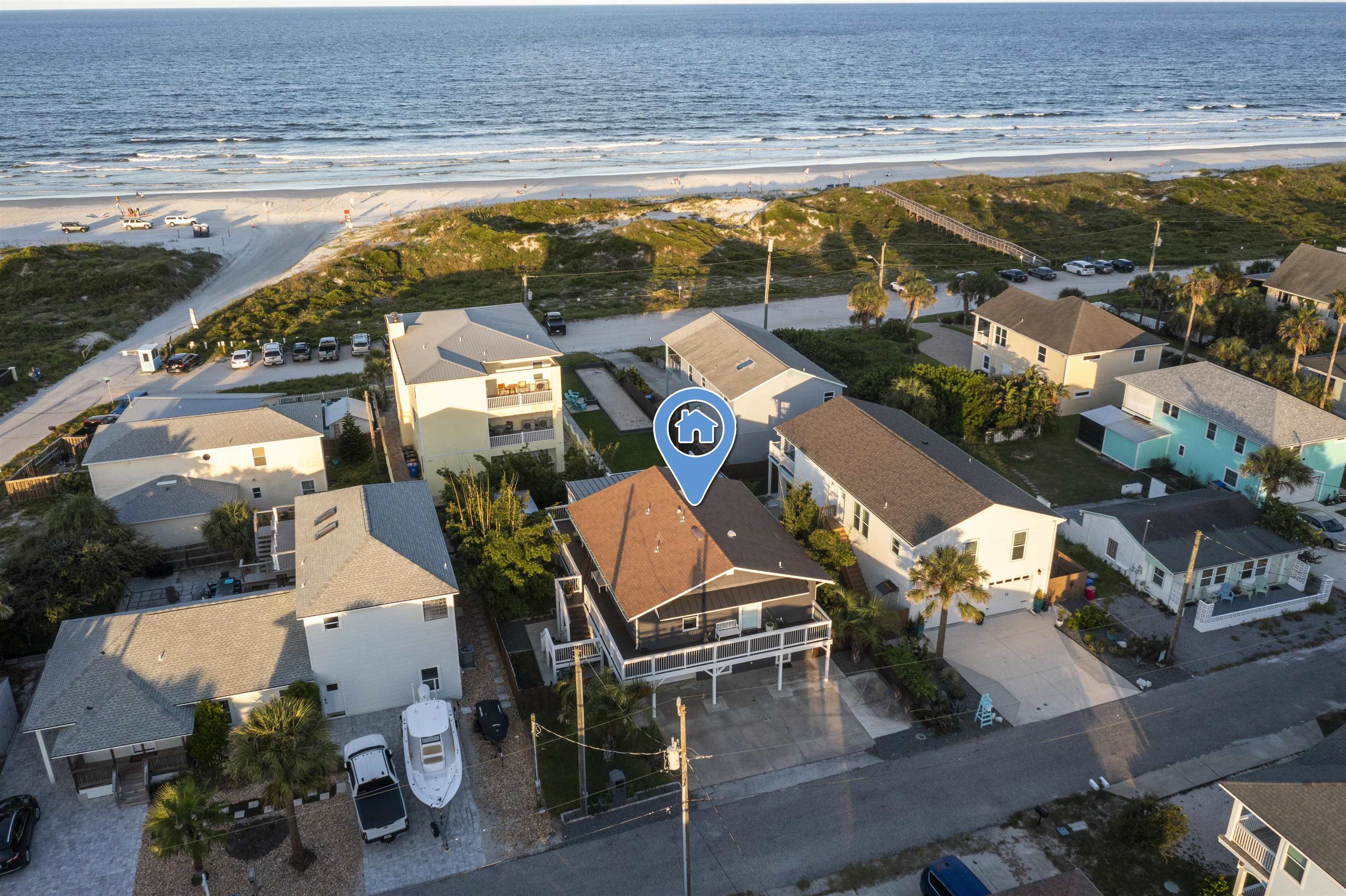 5730 Rudolph Avenue St. Augustine, FL 32080 - Photo 69 of 72 an aerial view of a house with a swimming pool