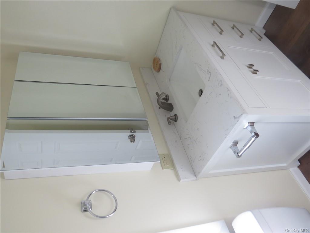 723 Beekman Road Hopewell Junction, NY 12533 - Photo 19 of 33 Bathroom featuring vanity, hardwood / wood-style flooring, and toilet