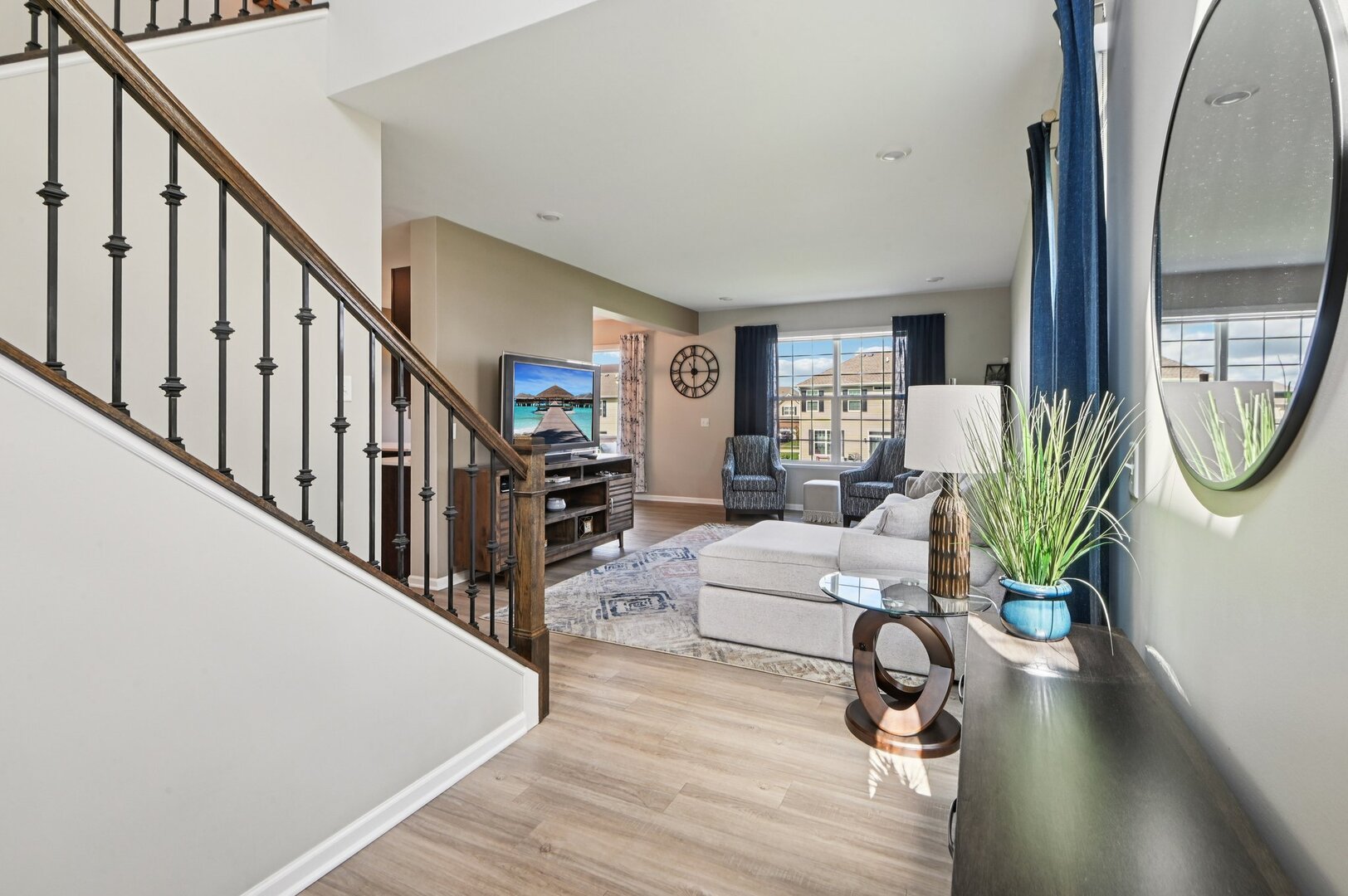 24734 South Dart Road Manhattan, IL 60442 - Photo 2 of 29 a view of entryway livingroom and hall with wooden floor