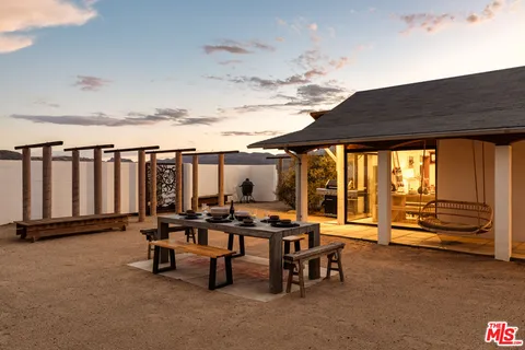 a outdoor living space with furniture