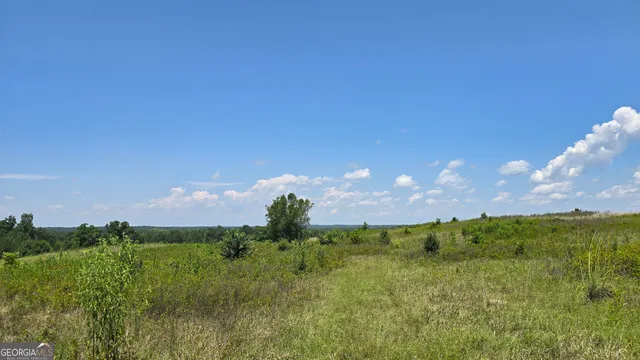 a view of a golf course with a lake