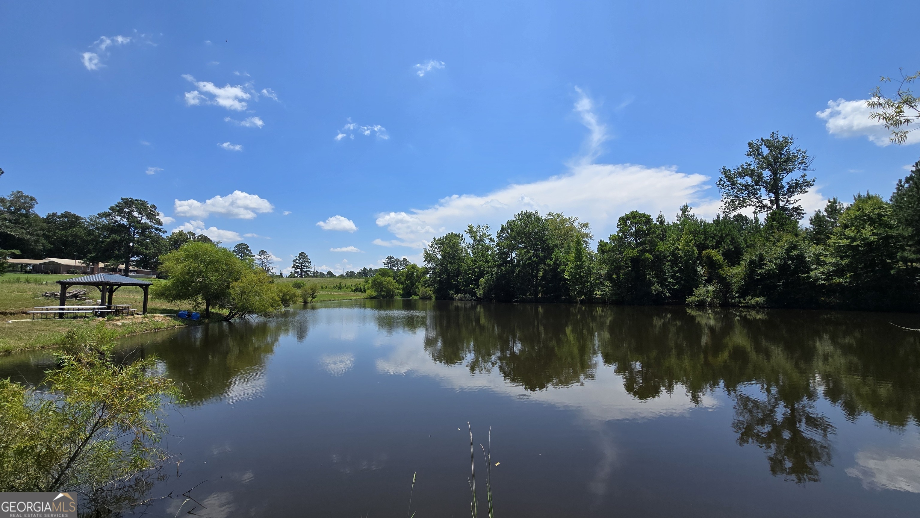 361 Allen Road Musella, GA 31066 - Photo 22 of 41 a view of a lake with a house in the background