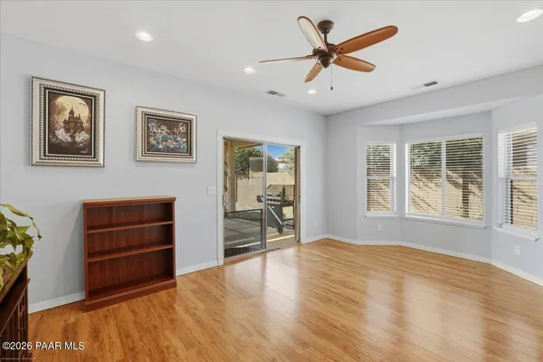 a view of a livingroom with a flat screen tv