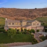 a aerial view of a house with a garden