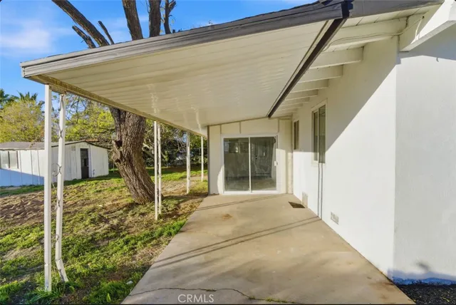 a view of a backyard with plants