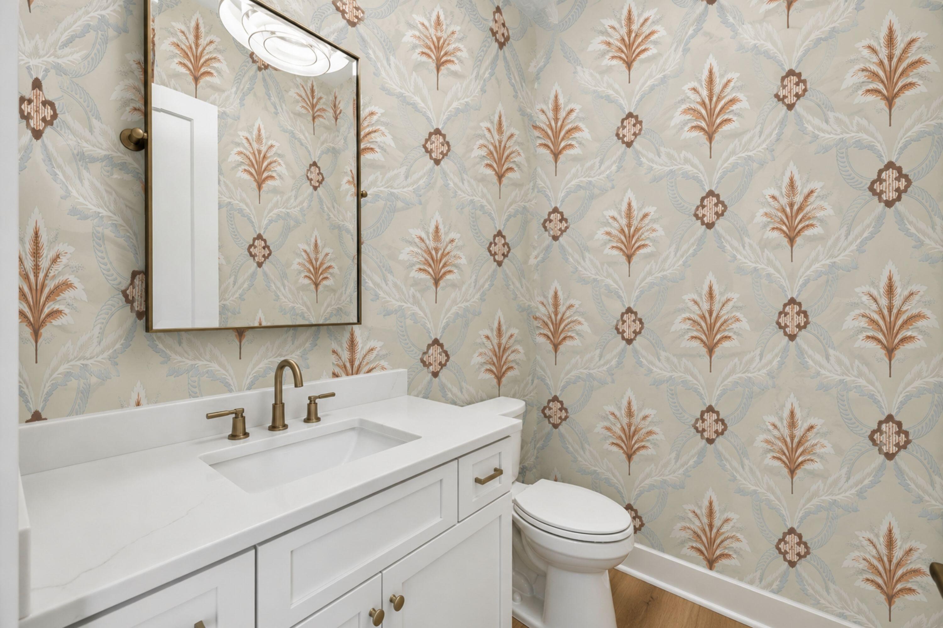 314 West Firethorn Circle Inlet Beach, FL 32461 - Photo 68 of 78 Half-Bath Visualized with Wallpaper