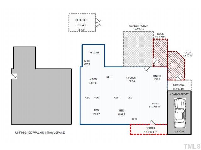 3317 Octavia Street Raleigh, NC 27606 - Photo 25 of 25 Floor plan of the home.