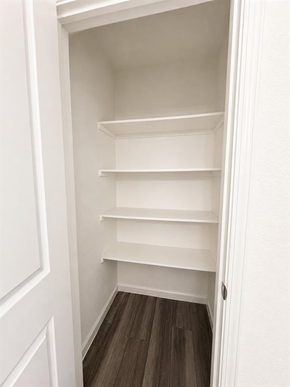 824 Juniper Street Anna, TX 75409 - Photo 19 of 25 Walk-in pantry with wood-finish flooring and four white shelves