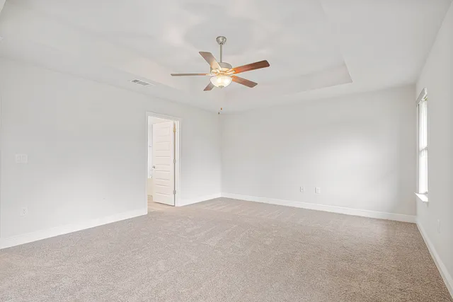 an empty room with a window