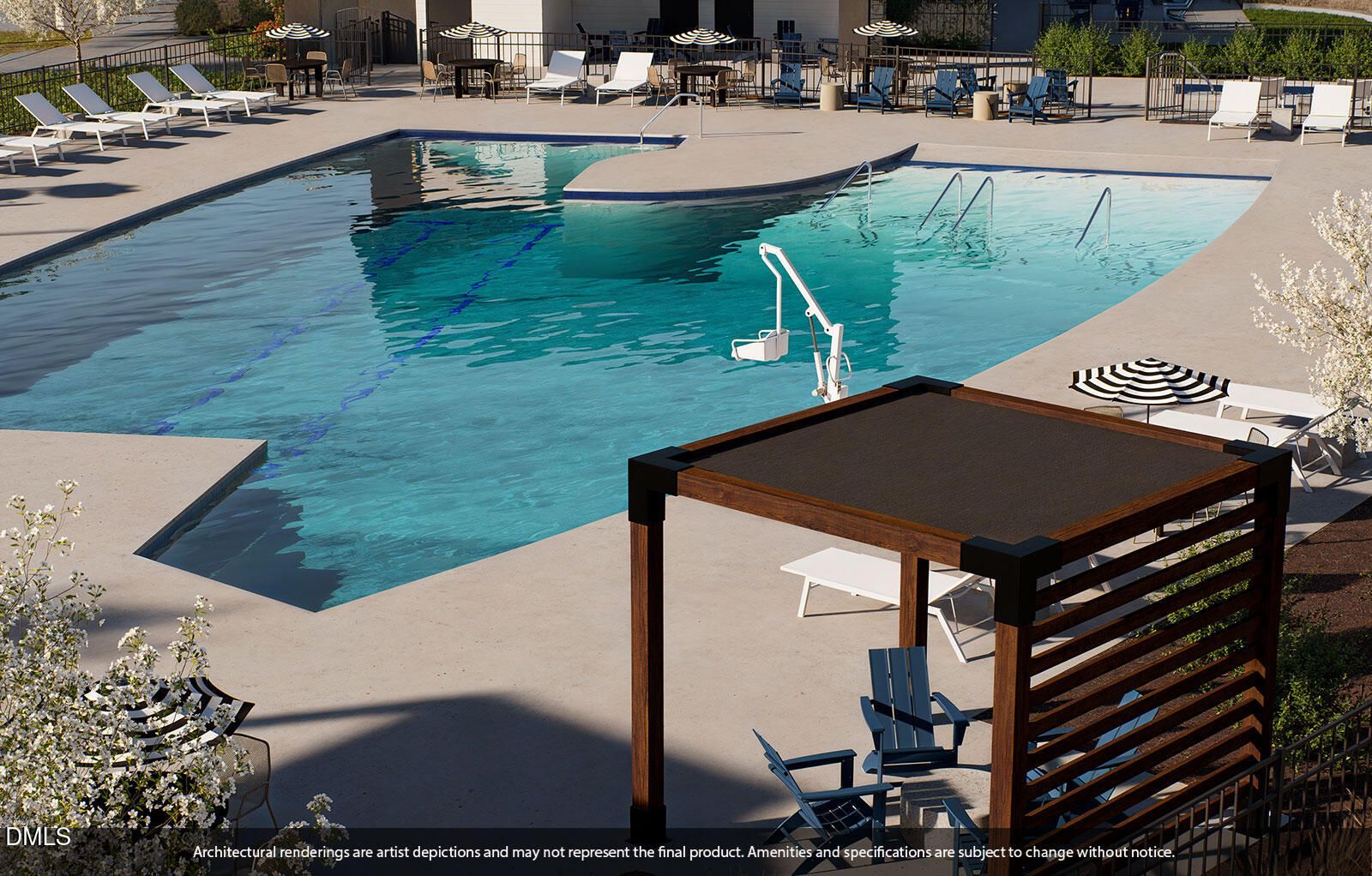1216 Bell Heather Road, Unit 54 Durham, NC 27703 - Photo 17 of 39 a view of a swimming pool with outdoor seating