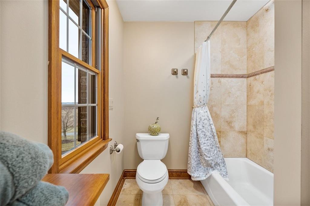225 Church Road Fombell, PA 16123 - Photo 30 of 45 a bathroom with a toilet and a shower