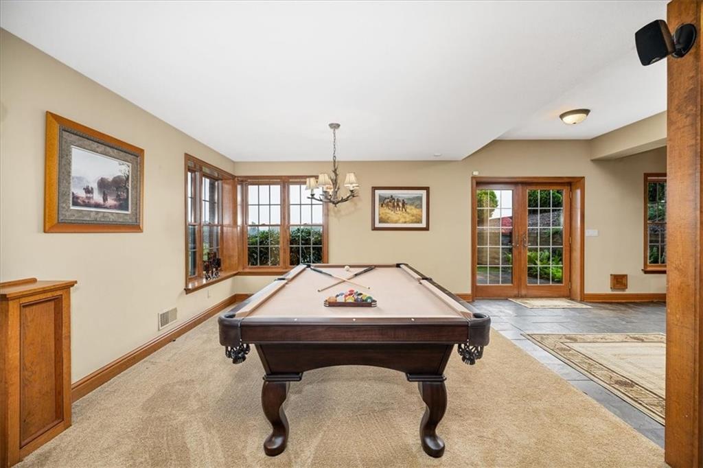 225 Church Road Fombell, PA 16123 - Photo 36 of 45 a room with pool table and windows