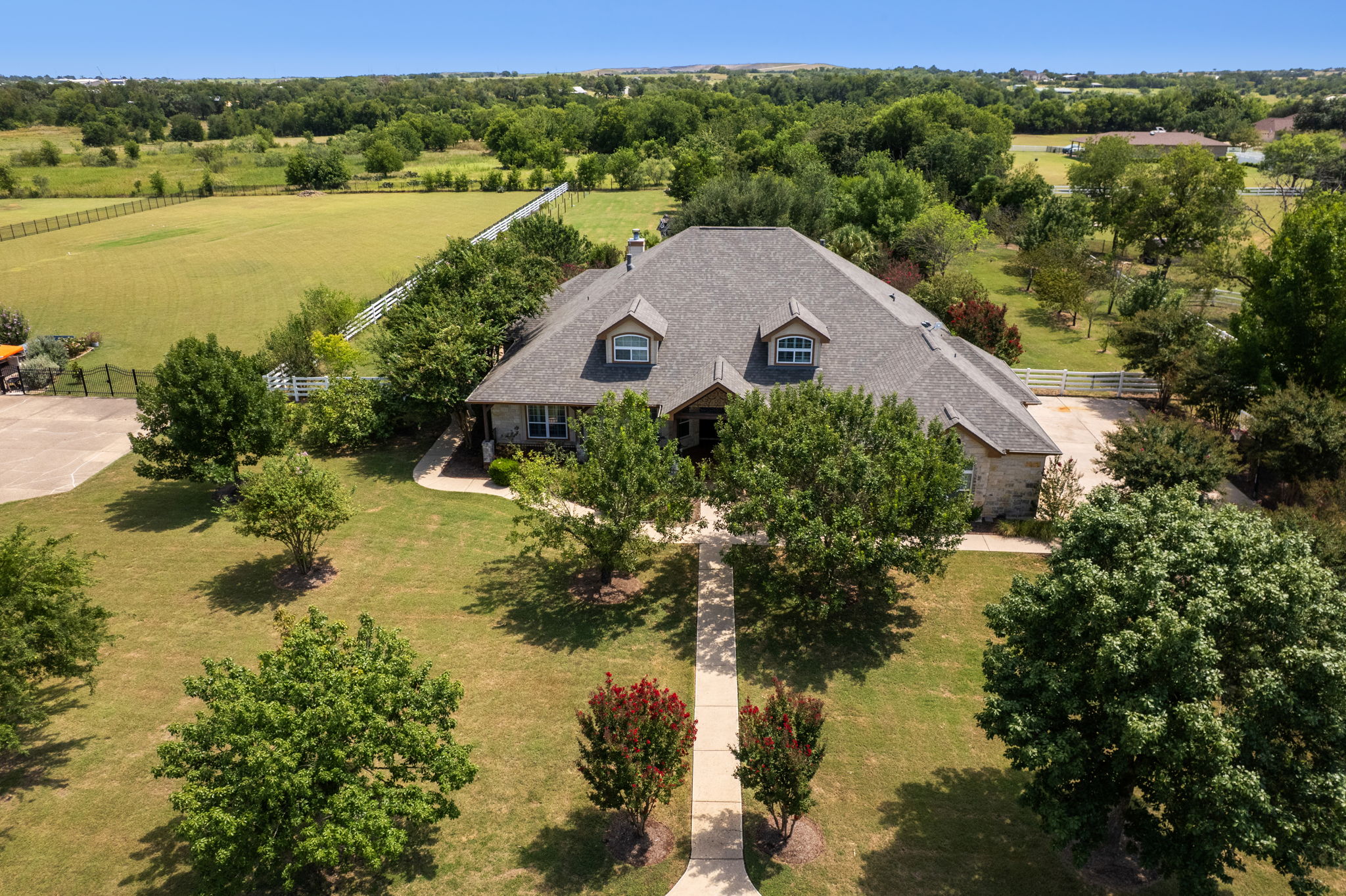 218 Courtnee's Way Georgetown, TX 78626 - Photo 28 of 36 a aerial view of a house with a lake view