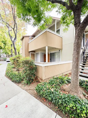 a house with a flower garden