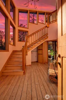 a view of a house with wooden floor