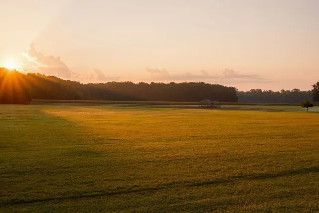 a building outdoor space with patio furniture