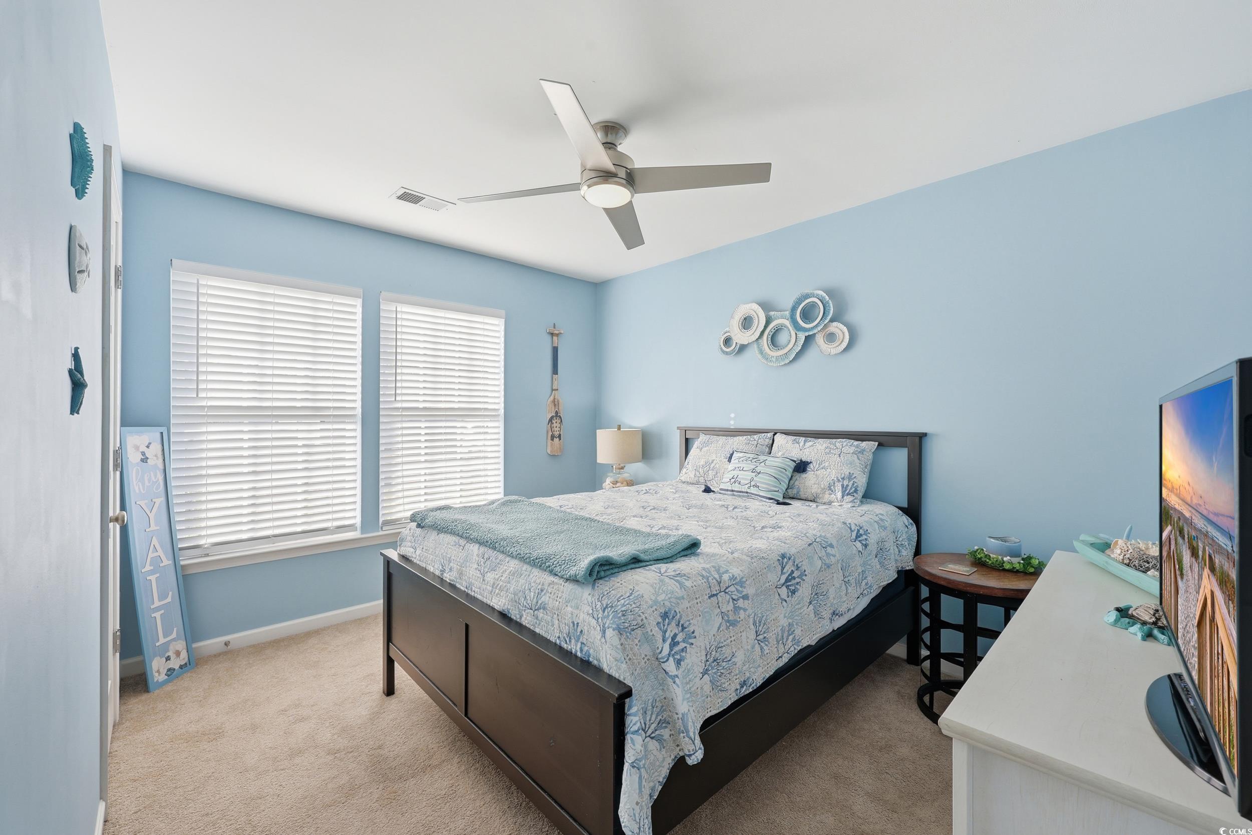 236 Devonbrook Place Longs, SC 29568 - Photo 17 of 40 Bedroom with light carpet and a ceiling fan