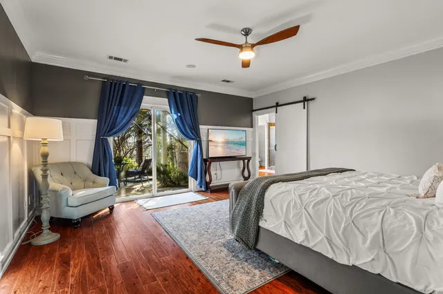 a bed room with a bed and a couch