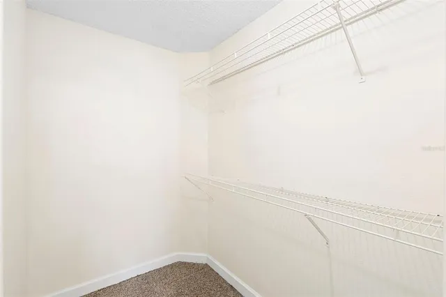 a view of small space with empty racks