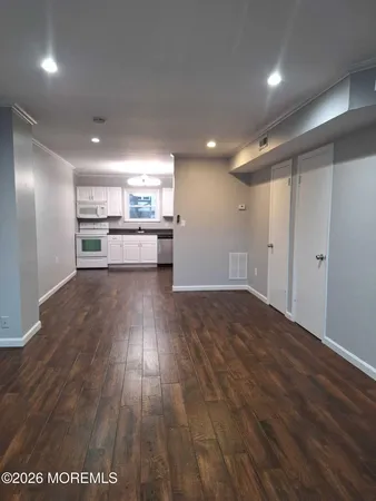 a view of kitchen and sink