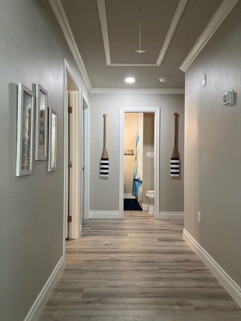 182 County Road 257 Matagorda, TX 77457 - Photo 12 of 24 a view of a hallway with wooden floor and closet