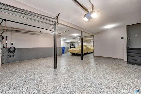 a view of a garage
