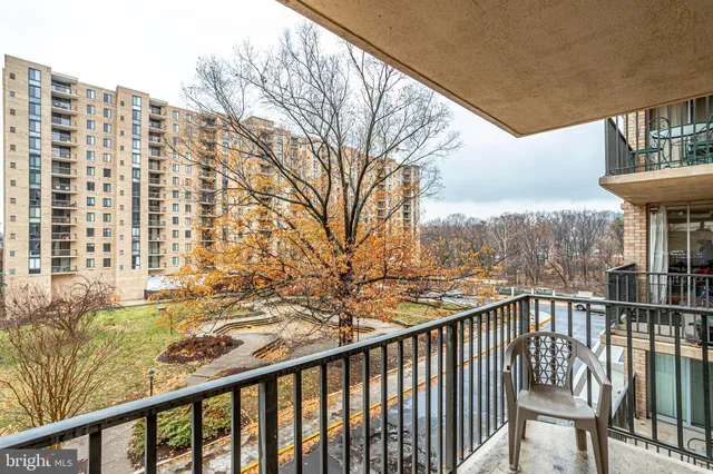 a view of a city from a balcony