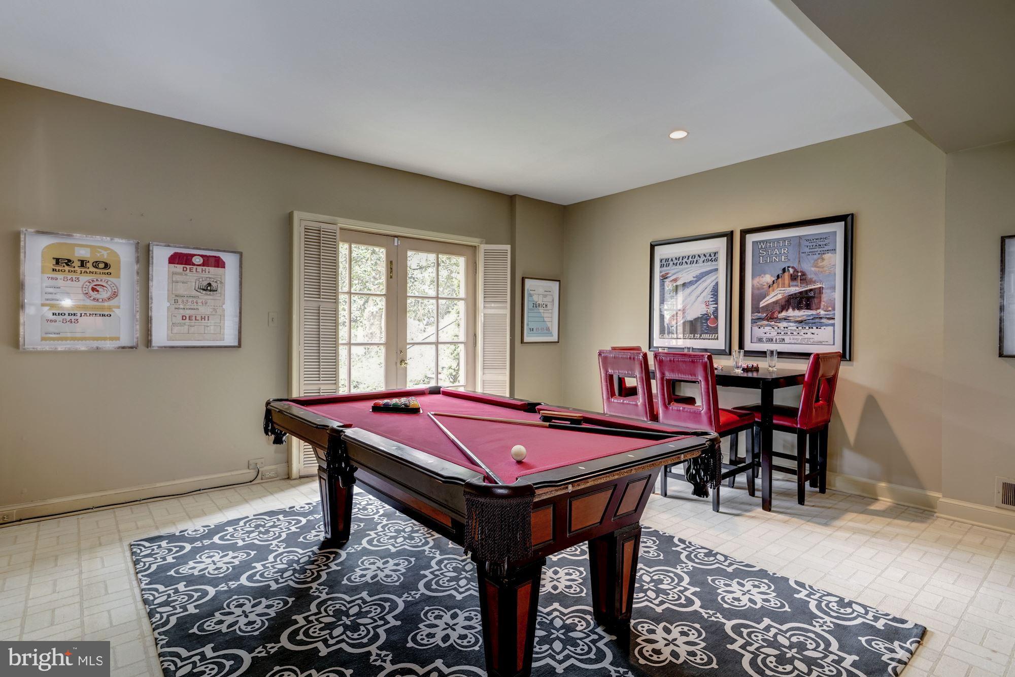 4635 Ashby Street Northwest Washington, DC 20007 - Photo 38 of 42 Lower Level - Billiards Room