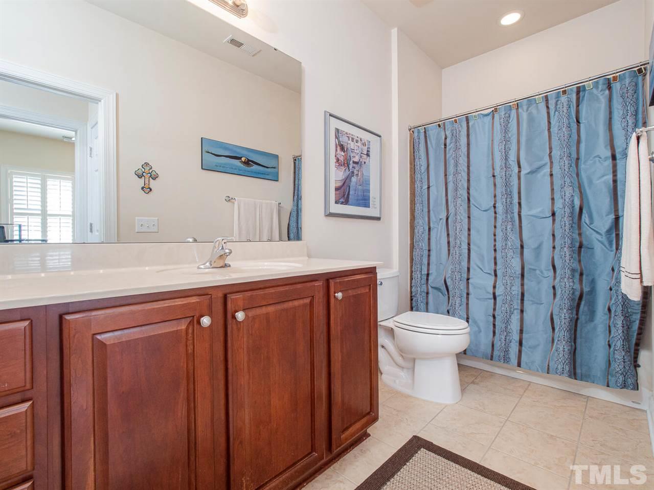 4721 Split Branch Court Raleigh, NC 27604 - Photo 20 of 26 2nd Full Bath/Hall Bath - Tile and lots of counter space.