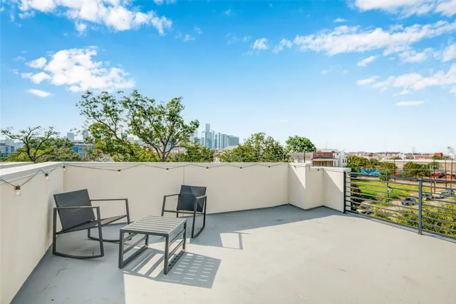 a view of terrace with seating space
